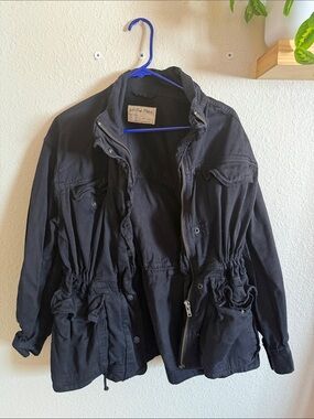 We The Free Black Drawstring Utility Field Jacket